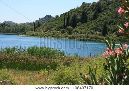 View On The Bacina Lakes In Croatia