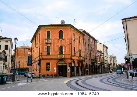 PADOVA, ITALY - July, 13, 2017: street in a center of Padova, Italy