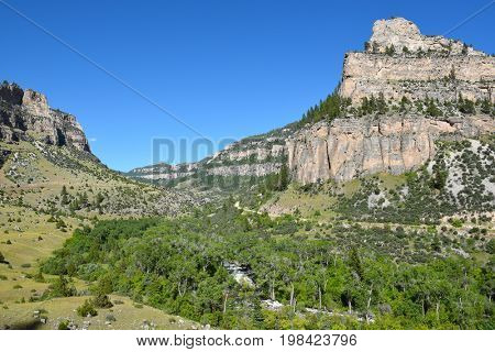 Tensleep Canyon in the Bighorn Mountains of Wyoming.