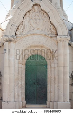 Iron door of the byzantine mausoleum in the island of Brac, Croatia