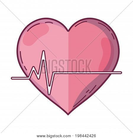 frequency vital cardiac rhythm heartbeat vector illustration