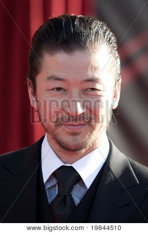 HOLLYWOOD, CA. - 2. Mai: Tadanobu Asano kommt bei der Los-Angeles-Premiere von Thor der El Capitan