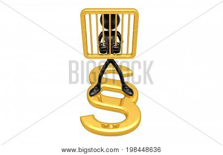 The Original 3D Character Illustration Imprisoned