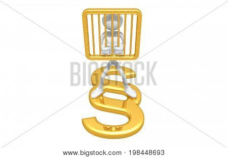 The Original 3D Character Illustration Imprisoned
