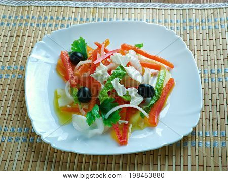shalgam - Kazakh salad of radish. , close up meal