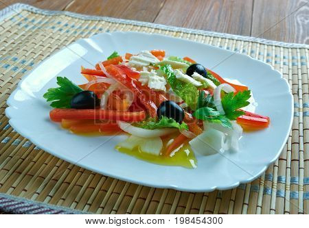 shalgam - Kazakh salad of radish. , close up meal