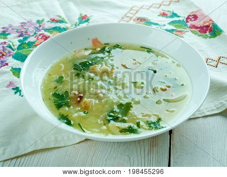 German Soup With Potatoes And Bacon
