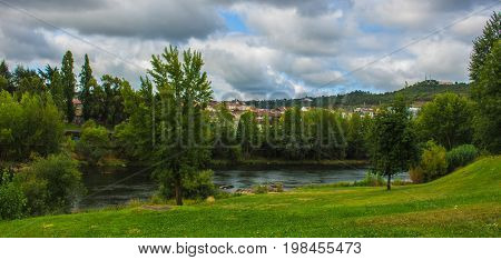 River Minho. Ourense city, Galicia, Spain. Picture taken - 29 july 2017.