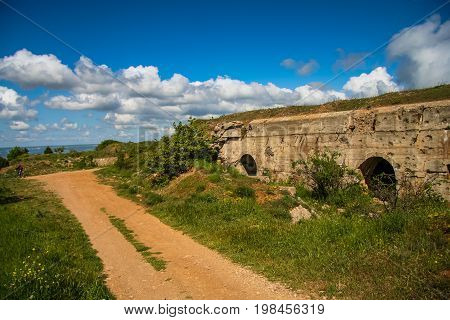 Old English Redoubt On The Mountain