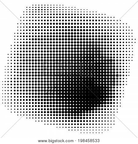 Halftone texture. Vector halftone border. Geometric square frame
