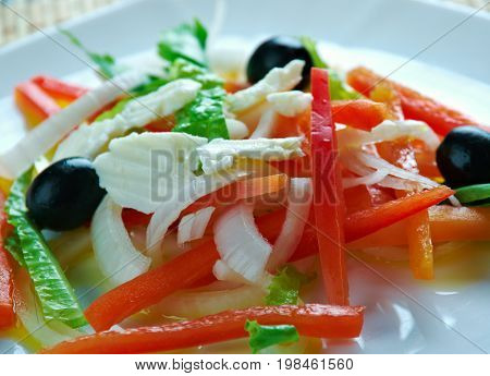 shalgam - Kazakh salad of radish. close up meal