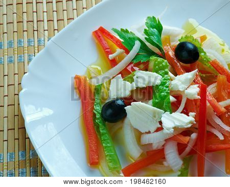 shalgam - Kazakh salad of radish. close up meal