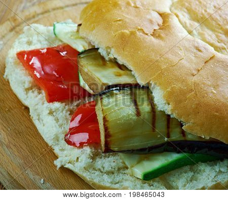 Grilled Ratatouille Muffuletta Sandwich