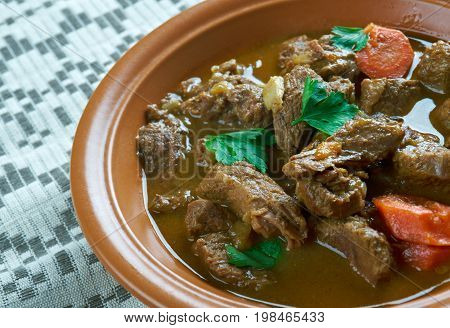 Czech beef goulash . close up close up meal