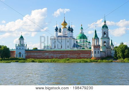 Spaso-Yakovlevsky Dmitrovsky Monastery on a July sunny evening. Rostov the Great, Golden Ring of Russia