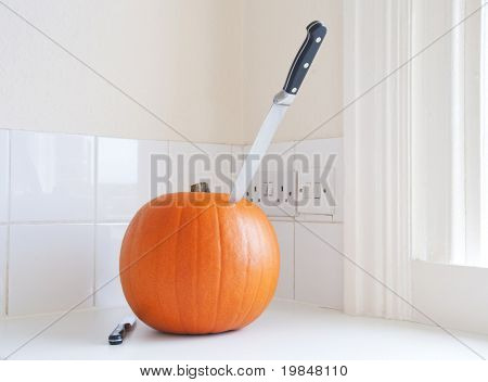 Bir Halloween kabak hazırlama