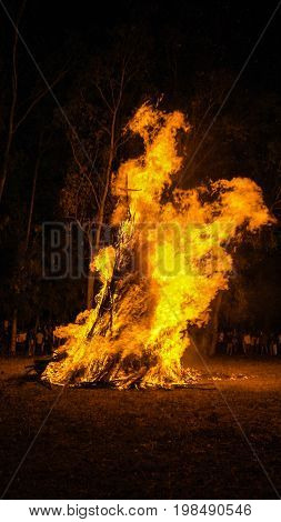 Ceremony of Meskel Holy Cross finding festival 26-09-2012 Bahir Dar Ethiopia