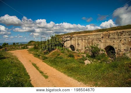 Old English Redoubt On The Mountain