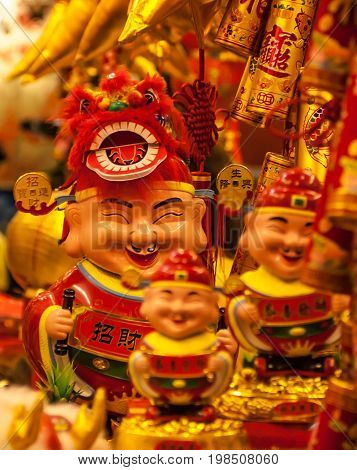 Colorful Oriental Dolls With Happy Smiling Faces