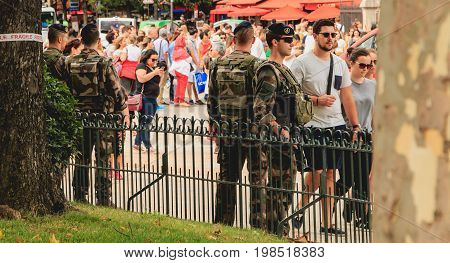 Soldiers Monitor And Protect Tourists As Part Of The Plan 