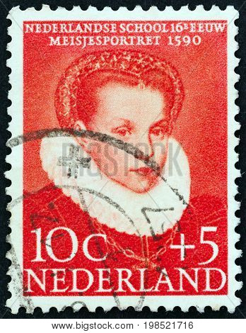 NETHERLANDS - CIRCA 1956: A stamp printed in the Netherlands from the 