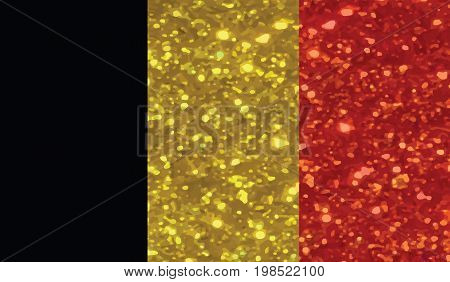 The vector Luxury black yellow and red glitter Federal Republic of Germany country flag icon
