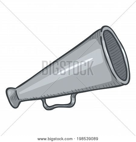 Vector Single Cartoon Illustration - Loudspeaker On Isolated White Background