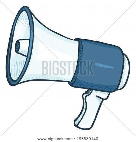 Vector Single Cartoon Illustration - Loudspeaker On Isolated White Background