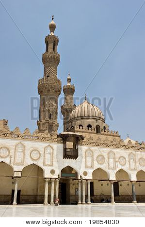 Kair, Egipt - 20 lipca: Zewnątrz Meczet Al-Azhar, szef centrum islamskiej nauki w