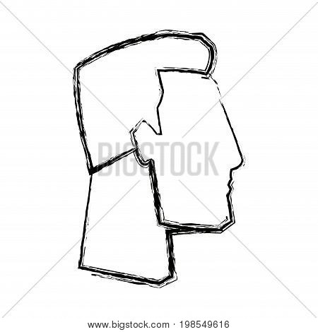 business man side view office worker manager vector illustration