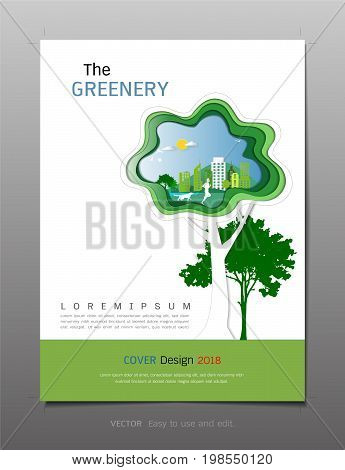Covers design template, Inspiration for green energy and save environment concept, Use in brochure, annual report, flyer - leafle, magazine, poster, corporate presentation, portfolio, banner, website.