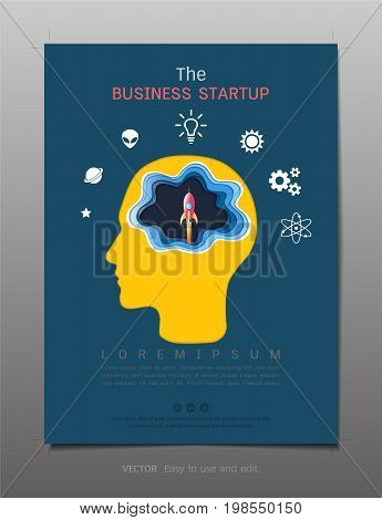 Covers design template, Inspiration for business startup concept, Use in brochure, annual report, flyer - leafle, magazine, poster, corporate presentation, portfolio, banner, website.
