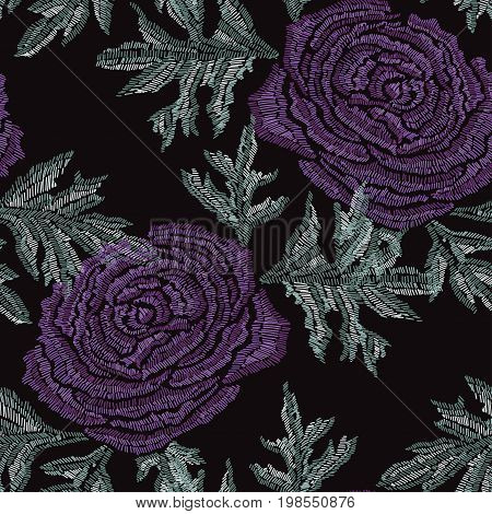 Elegant seamless pattern with hand drawn decorative ranunculus flowers design elements. Floral pattern for invitations cards wallpapers print gift wrap manufacturing fabrics. Embroidery style
