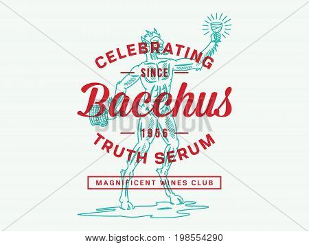 Bacchus wine choice vector design for any use
