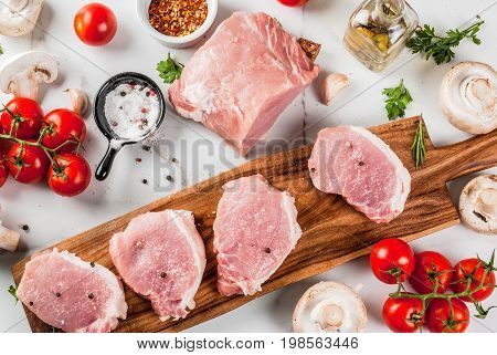 Raw Meat, Pork Steaks