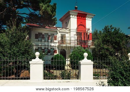 Building Of Beacon Lighthouse Sights Of Gelendzhik Russia
