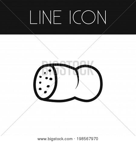 Sausage Vector Element Can Be Used For Sausage, Frankfurter, Kielbasa Design Concept.  Isolated Kielbasa Outline.