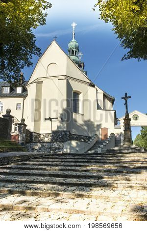 Mountain St. Anna Basilica Franciscan monastery and the International Shrine of St. Anna Poland