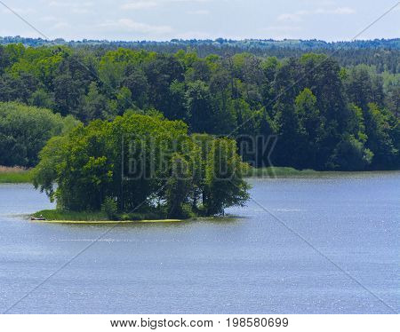 View of the Teterev River from a height in the city park. May 28 2017.