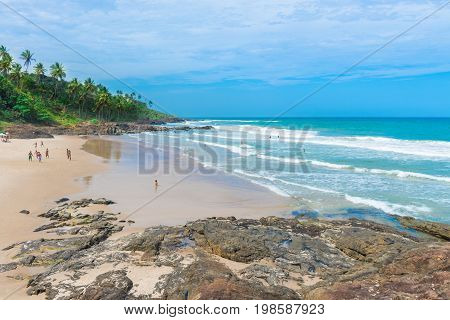 Itacare Brazil - December 6 2016: Amazing wild coastline in Itacare at the Bahia state in Brazil