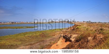Peaceful And Tranquil Marsh Of Bolsa Chica Wetlands