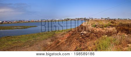 Peaceful And Tranquil Marsh Of Bolsa Chica Wetlands