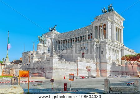 The Square Of Venice (piazza Venezia).institute For The History Of The Italian Risorgimento And Monu