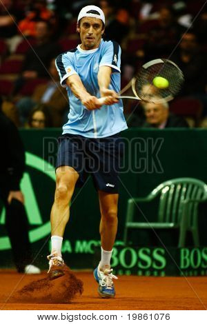Werner Eschauer of Austria during his match against Bob Bryan  - Davis Cup Austria - USA 2008