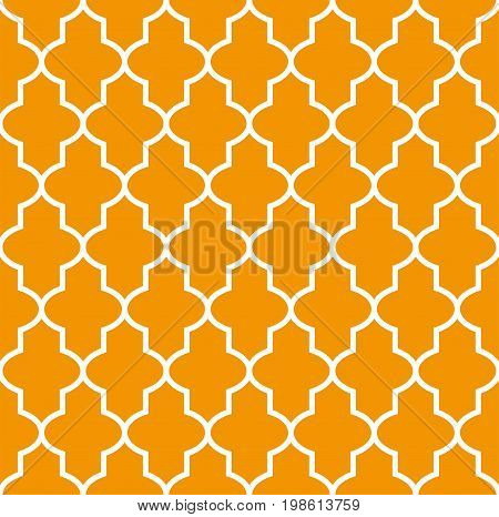 Figured window grating with arabian ornament seamless pattern