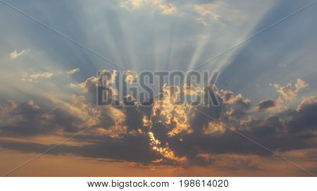 Heaven light from the clouds hope concept abstract