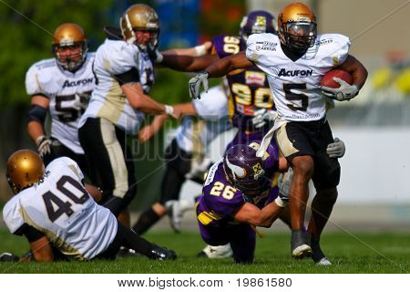 Liga Europeia de futebol - Vikings Viena jogando contra os leões de Bergamo - maio de 2008