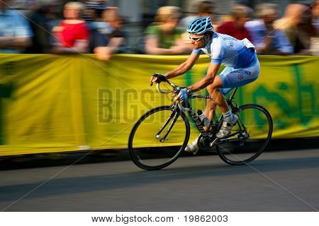 Wien, Itävalta - elokuu 1: Rathauskriterium 2008 päättyy voitto Filippo Pozzato Te
