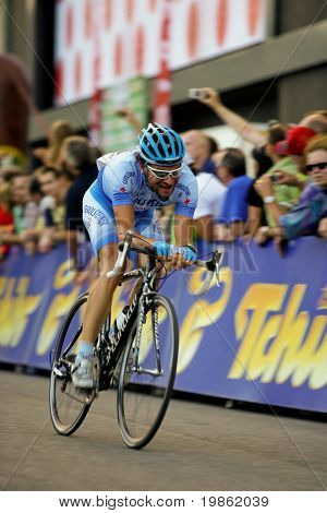 Wien, Itävalta - elokuu 1: Rathauskriterium 2008 päättyy voitto Filippo Pozzato Te