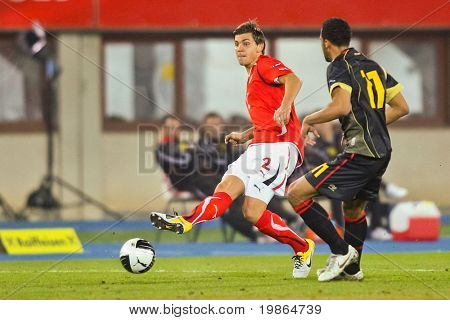 Vídeň, Rakousko - 25. března Rakousko prohraje do Belgie 0:2 v kvalifikační zápas o EURO 2012 na Marc